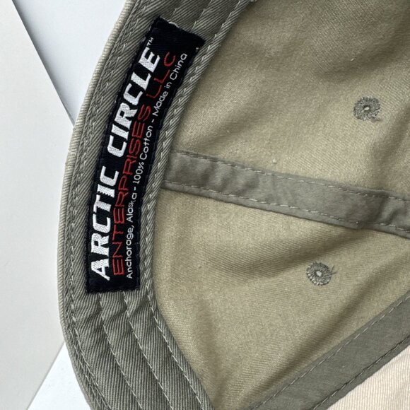 ALASKA COUNTRY THE 49TH STATE ADJUSTABLE STRAPBACK HAT/CAP, GREEN MOOSE/MOUNTAIN - Picture 5 of 5